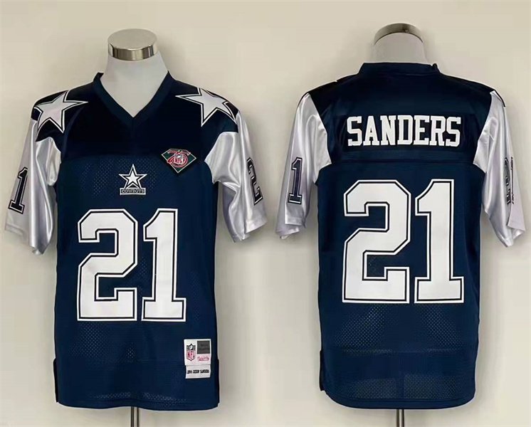 Men's Dallas Cowboys Deion Sanders Mitchell & Ness Navy Legacy Jersey