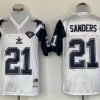 Men's Dallas Cowboys Deion Sanders Mitchell & Ness White Legacy Jersey