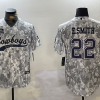 Men's Dallas Cowboys Emmitt Smith #22 Arctic Camo 2024 Salute to Service Jersey