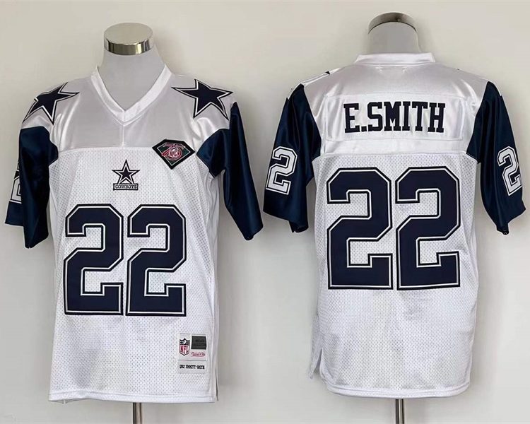 Men's Dallas Cowboys Emmitt Smith Mitchell & Ness White Legacy Jersey