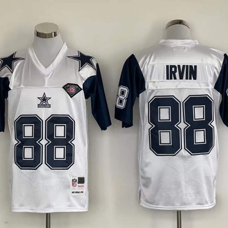 Men's Dallas Cowboys Michael Irvin Mitchell & Ness White Legacy Jersey