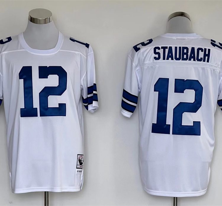 Men's Dallas Cowboys Roger Staubach Mitchell & Ness White Legacy Jersey