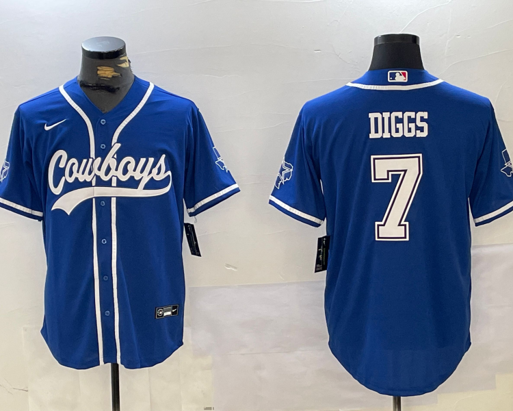 Men's Dallas Cowboys Trevon Diggs #7 Royal Jersey