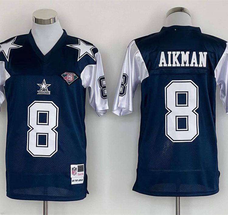 Men's Dallas Cowboys Troy Aikman Mitchell & Ness Navy Legacy Jersey