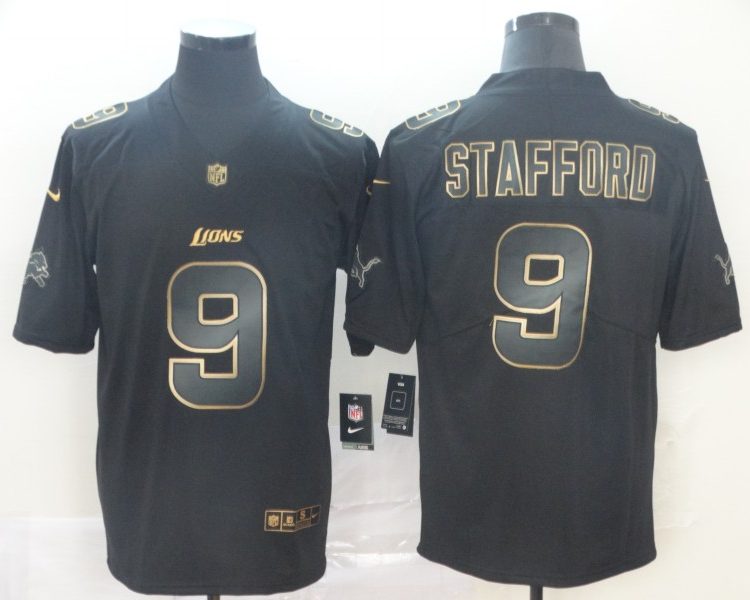Men's Detroit Lions #9 Matthew Stafford Black Jersey