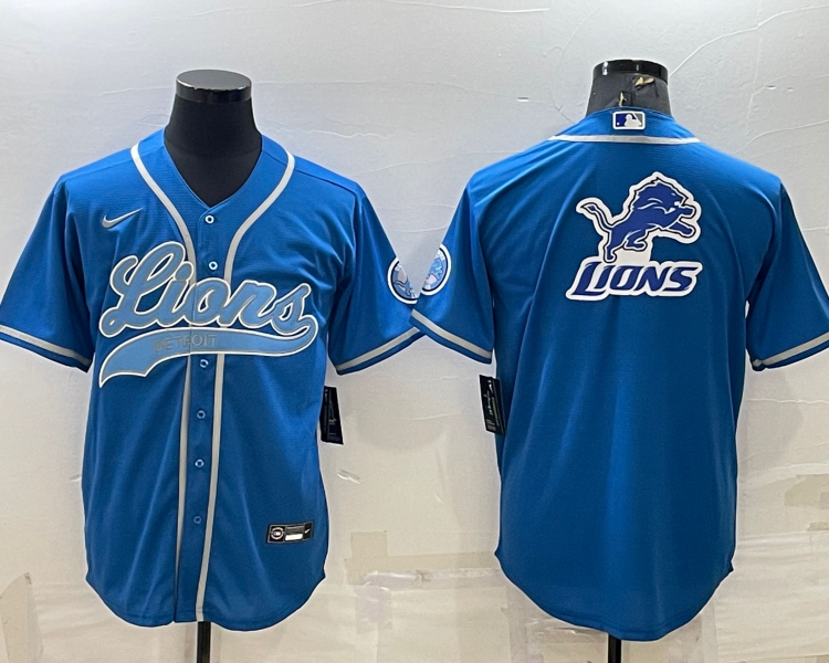 Men's Detroit Lions Blue Jersey