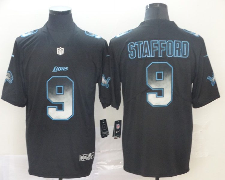 Men's Detroit Lions Matthew Stafford #9 Black Alternate Jersey