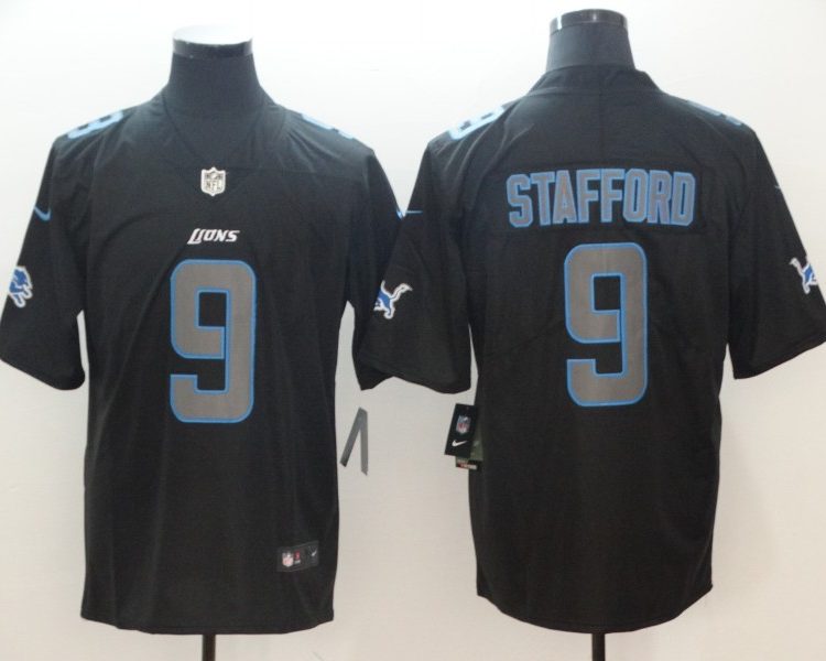Men's Detroit Lions #9 Matthew Stafford Black Jersey