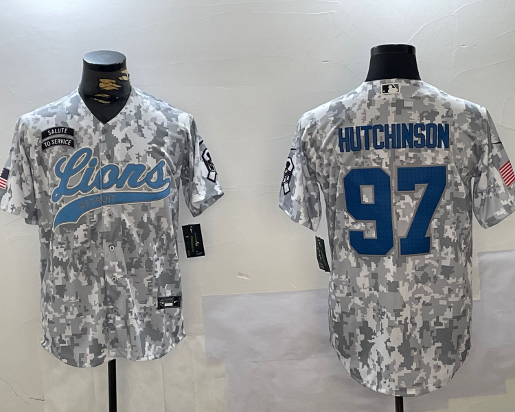 Men's Detroit Lions Aidan Hutchinson #97 Arctic Camo 2024 Salute to Service Jersey