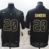 Men's Detroit Lions Barry Sanders #20 Black Jersey