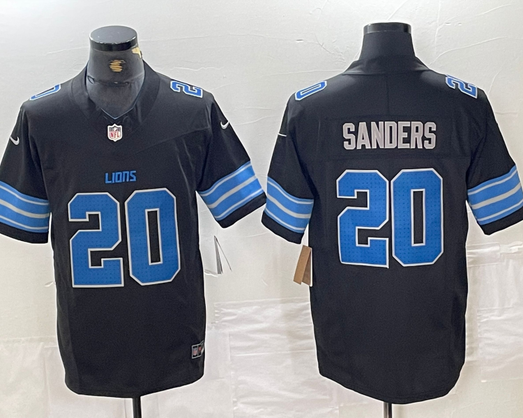 Men's Detroit Lions Barry Sanders #20 Black Vapor F.U.S.E. Limited Jersey