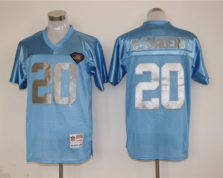 Men's Detroit Lions Barry Sanders Mitchell & Ness Blue Legacy Jersey
