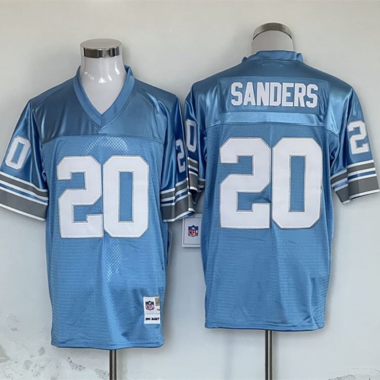 Men's Detroit Lions Barry Sanders Mitchell & Ness Blue Legacy Jersey