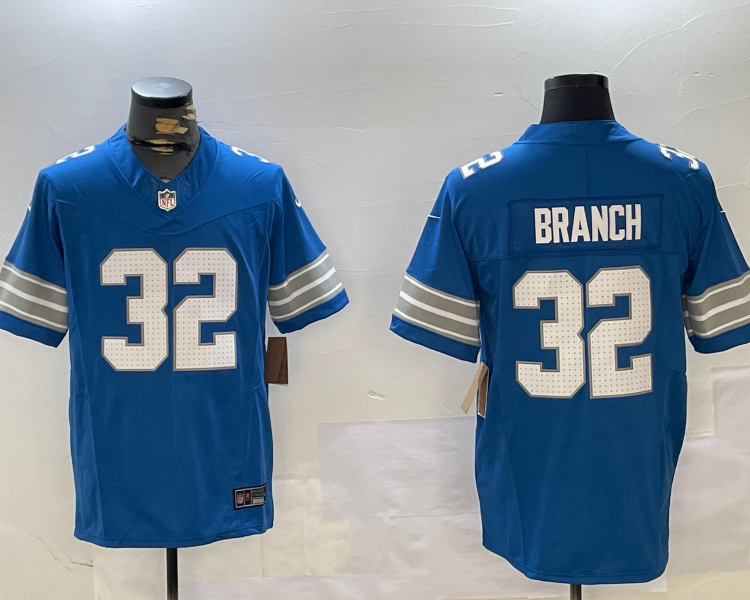 Men's Detroit Lions Brian Branch #32 Blue Jersey