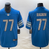 Men's Detroit Lions Frank Ragnow #77 Blue Jersey