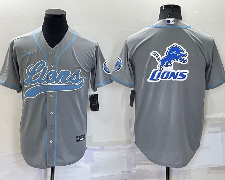 Men's Detroit Lions Gray Jersey
