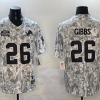 Men's Detroit Lions Jahmyr Gibbs #26 Arctic Camo 2024 Salute to Service Limited Jersey