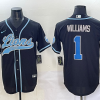 Men's Detroit Lions Jameson Williams #1 Black Jersey