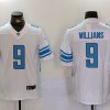 Men's Detroit Lions Jameson Williams #9 White Jersey