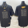 Men's Detroit Lions Jared Goff #16 Black Jersey
