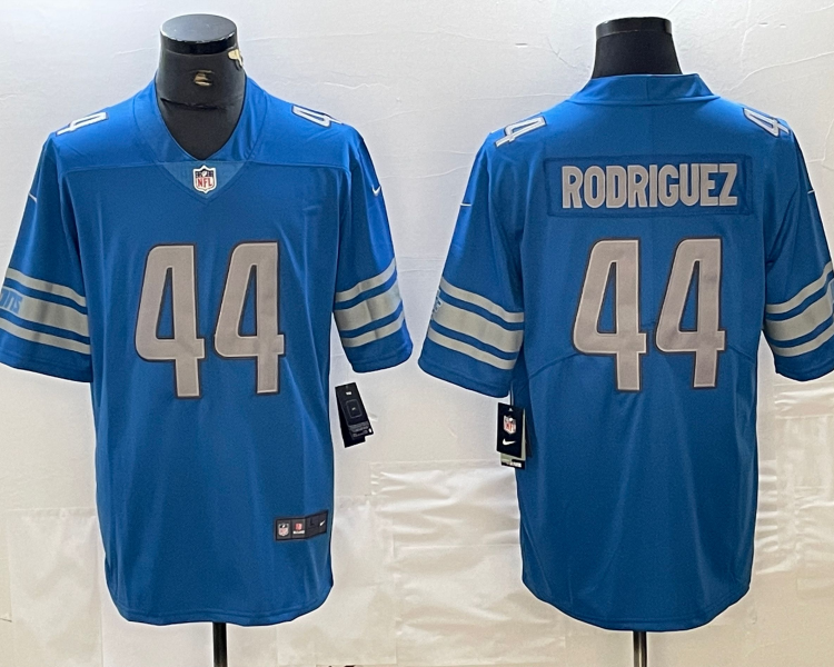 Men's Detroit Lions Malcolm Rodriguez #44 Blue Jersey