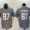 Men's Detroit Lions Sam LaPorta #87 Gray Jersey