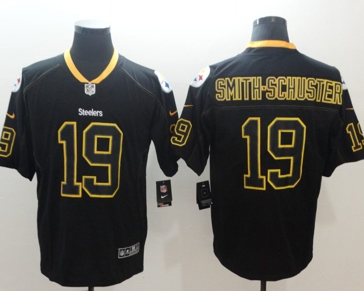 Men's Pittsburgh Steelers #19 JuJu Smith-Schuster Black Authentic Jersey