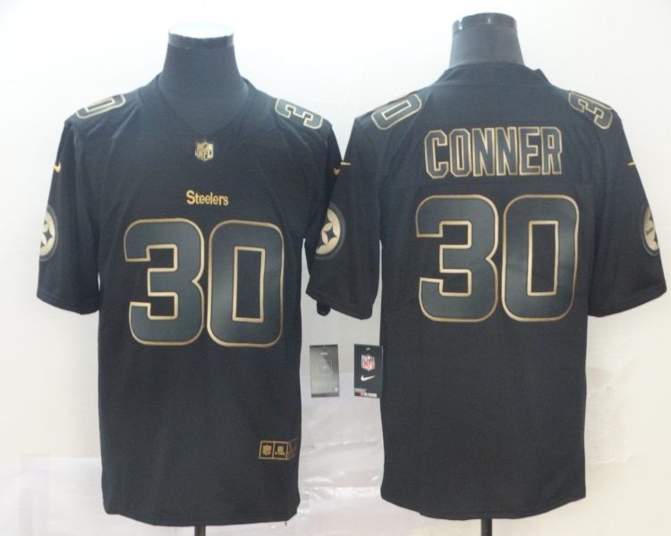 Men's Pittsburgh Steelers #30 James Conner Black Jersey