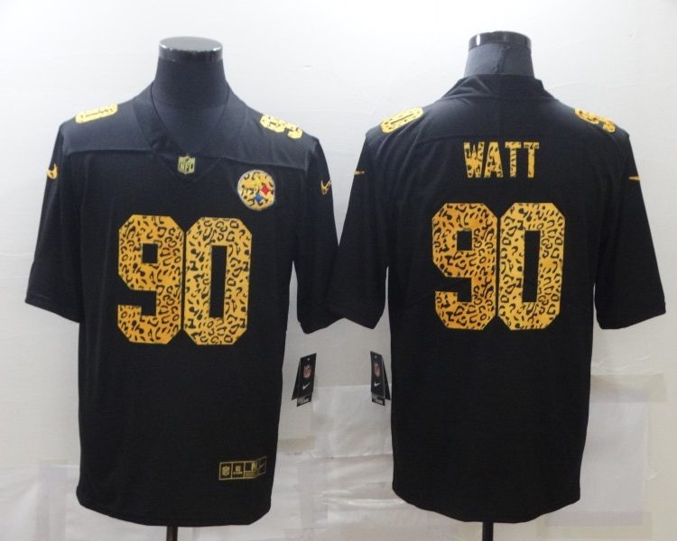 Men's Pittsburgh Steelers #90 T.J. Watt Black Jersey