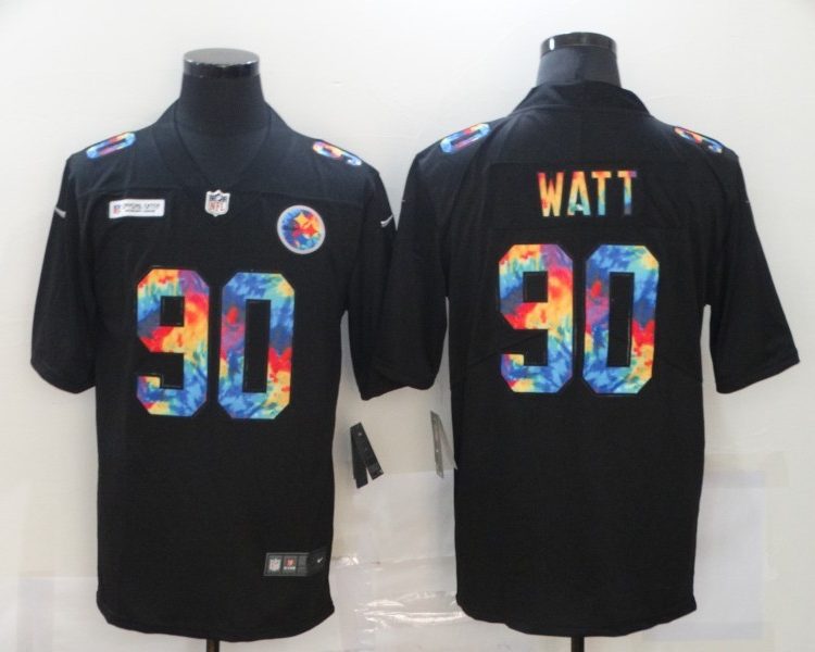 Men's Pittsburgh Steelers #90 T.J. Watt Black Jersey