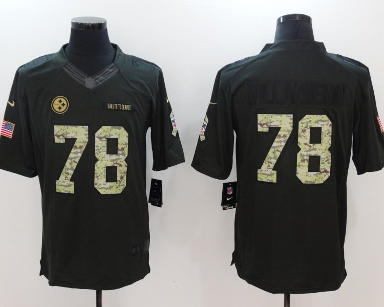 Men's Pittsburgh Steelers Alejandro Villanueva #78 Black Authentic Jersey