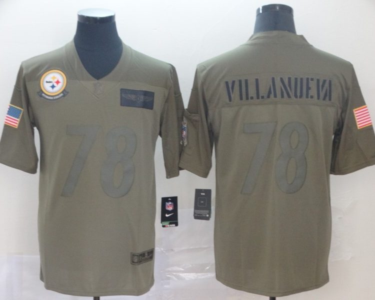 Men's Pittsburgh Steelers Alejandro Villanueva #78 Brown Jersey