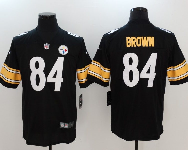 Men's Pittsburgh Steelers Antonio Brown #84 Black Jersey