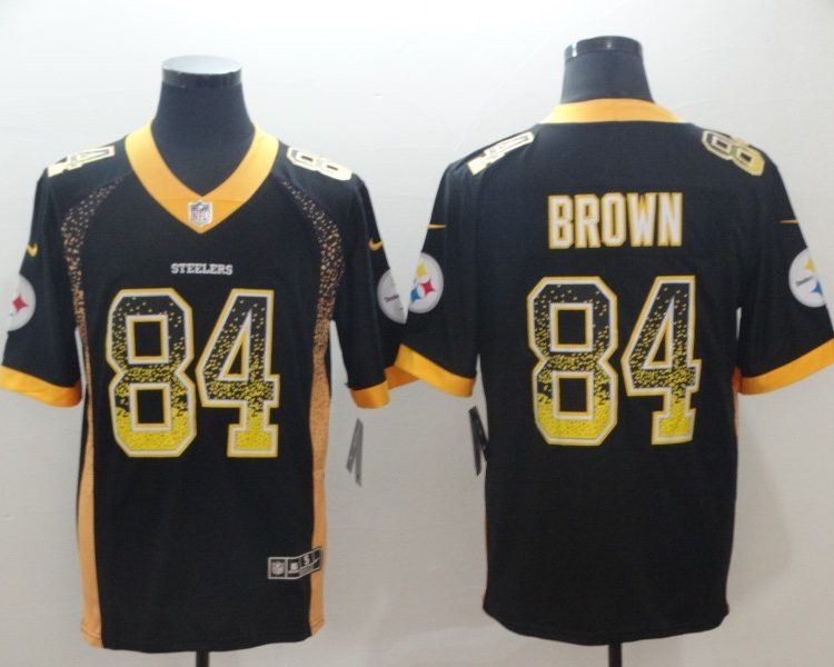 Men's Pittsburgh Steelers Antonio Brown #84 Black Jersey