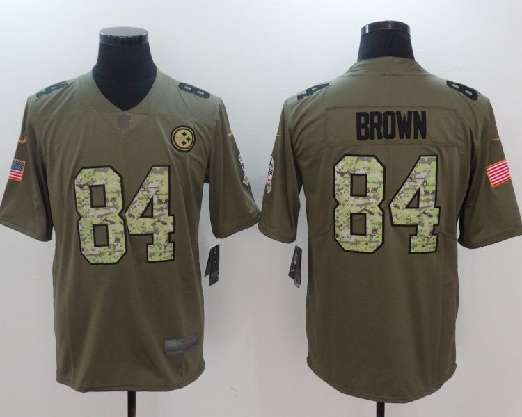 Men's Pittsburgh Steelers Antonio Brown #84 Brown Jersey