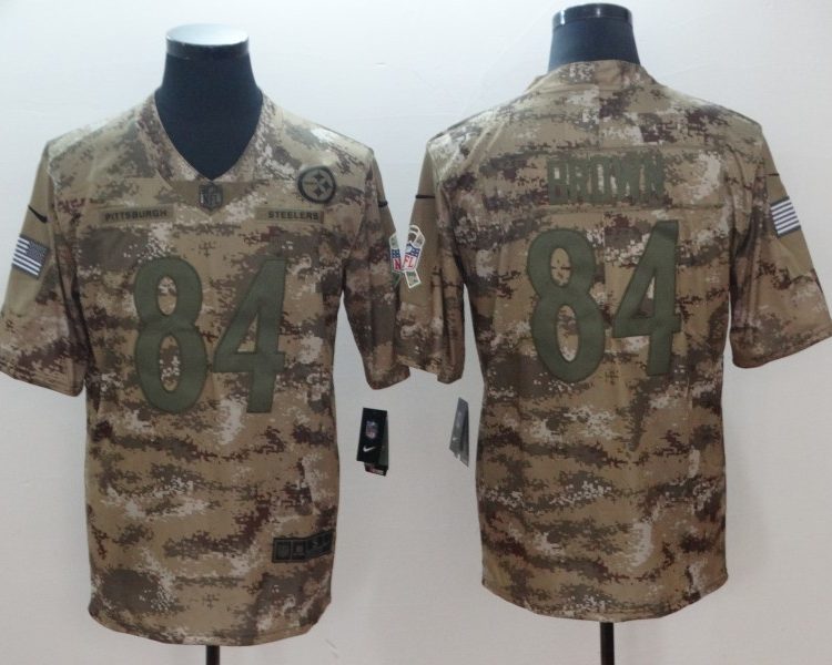 Men's Pittsburgh Steelers Antonio Brown #84 Camouflage Jersey