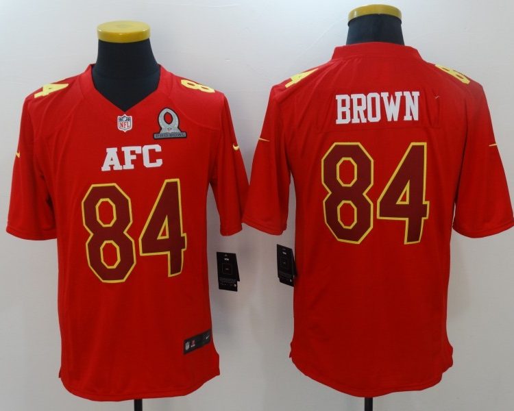 Men's Pittsburgh Steelers Antonio Brown #84 Red Jersey