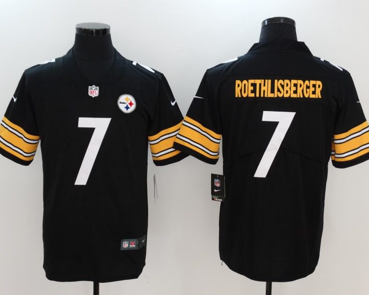Men's Pittsburgh Steelers Ben Roethlisberger #7 Black Jersey