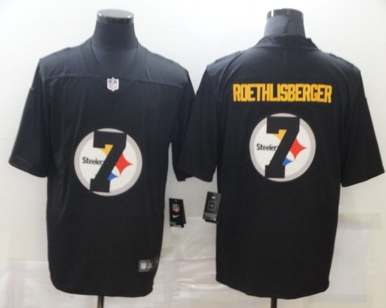 Men's Pittsburgh Steelers Ben Roethlisberger #7 Black Jersey