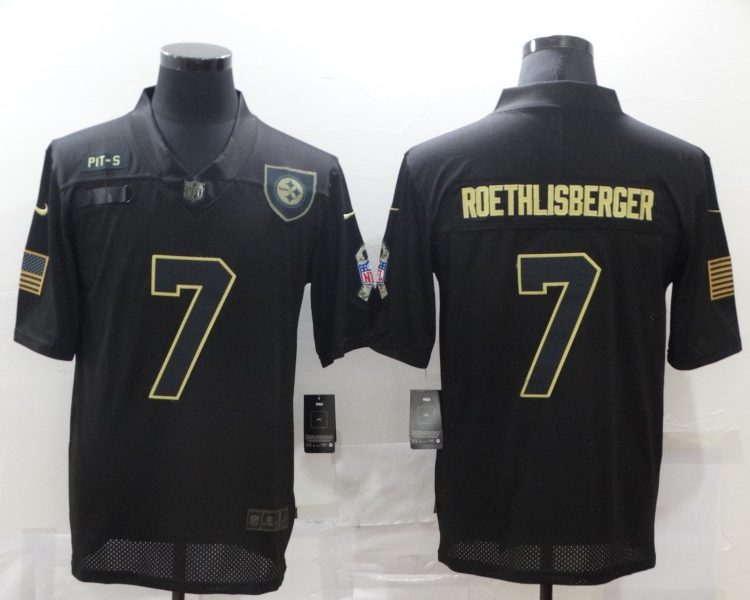 Men's Pittsburgh Steelers Ben Roethlisberger #7 Black Jersey