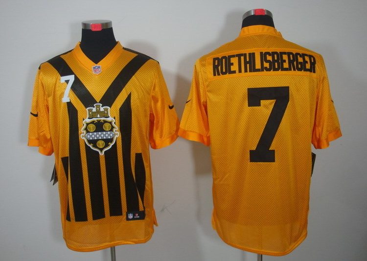 Men's Pittsburgh Steelers Ben Roethlisberger #7 Gold Jersey