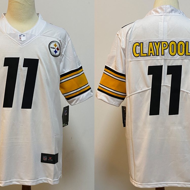 Men's Pittsburgh Steelers Chase Claypool #11 White Jersey