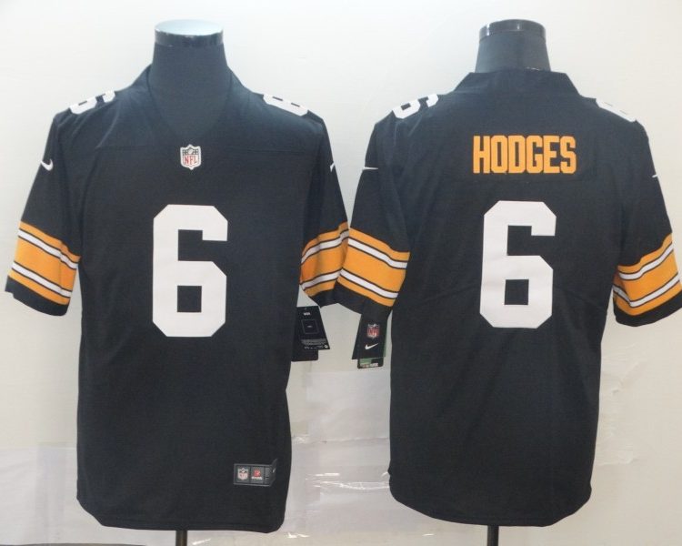 Men's Pittsburgh Steelers Devlin Hodges #6 Black Jersey