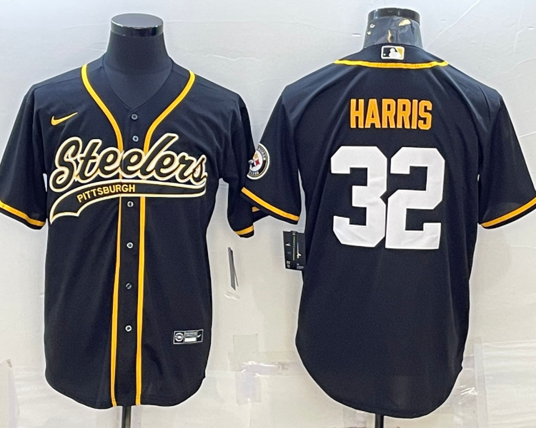 Men's Pittsburgh Steelers Franco Harris #32 Black Jersey