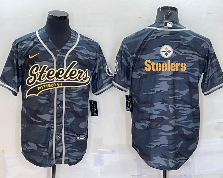 Men's Pittsburgh Steelers Gray Camouflage Jersey