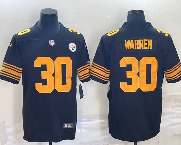 Men's Pittsburgh Steelers Jaylen Warren #30 Black Vapor F.U.S.E. Limited Jersey