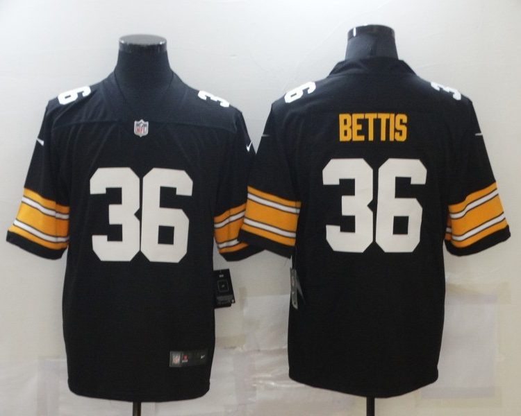 Men's Pittsburgh Steelers Jerome Bettis #36 Black Jersey