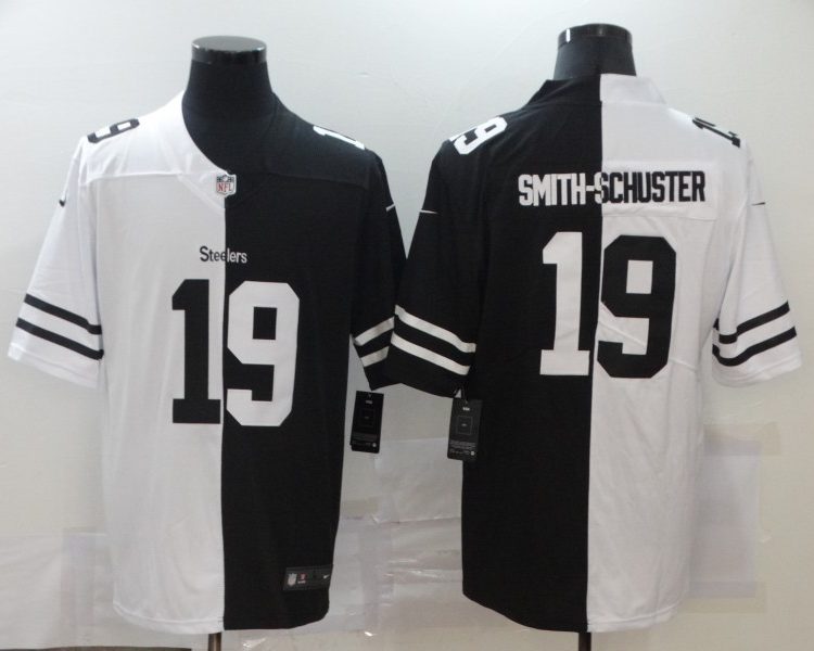 Men's Pittsburgh Steelers JuJu Smith-Schuster #19 Black/White Jersey