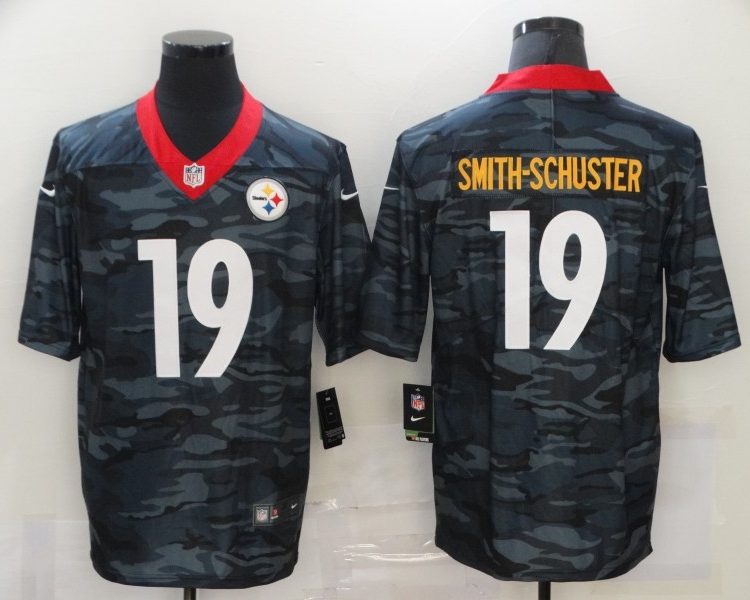 Men's Pittsburgh Steelers JuJu Smith-Schuster #19 Gray Camouflage Jersey