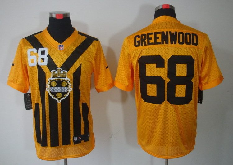 Men's Pittsburgh Steelers LC Greenwood #68 Gold Jersey